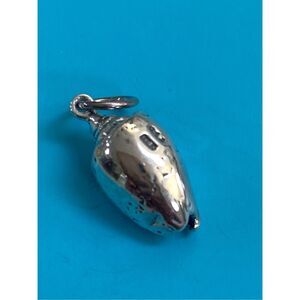 .925 Seashell Olive Vintage Sterling Silver Jewelry Charm #beach